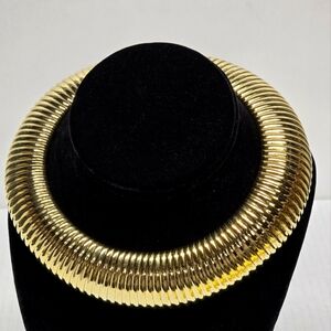NOT FOR SALE Omega Choker Collar Chain Necklace Chunky Graduated Gold Metal